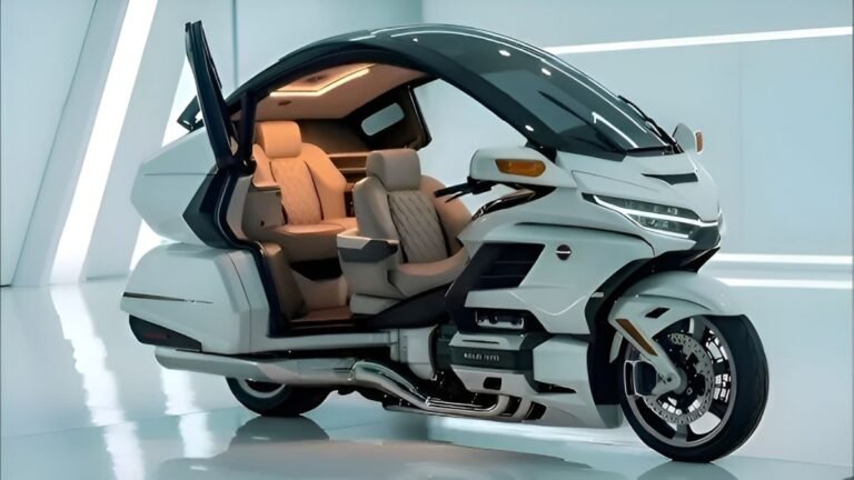Honda Gold Wing 2025, luxury touring motorcycle, Gold Wing DCT, flat six engine, Honda Gold Wing price, touring comfort features, Gold Wing specs and mileage, Apple CarPlay Android Auto bike, Honda 2025 lineup, long distance touring,