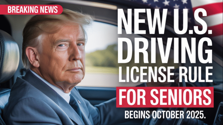 New U.S. Driving License Rule for Seniors Begins October 2025